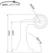 Picture of 90° LED Stalk Lamp | Left | Rubber Arm